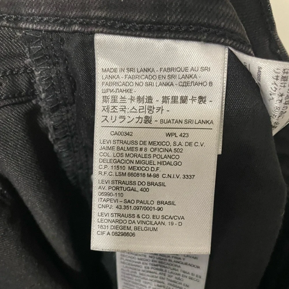 Levi’s 505 black straight jeans size‎ 6